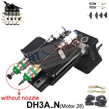 Double-Head Pick and Place Head Module DH3A_N without Juki Nozzle Move Up and Down On Z-axis
