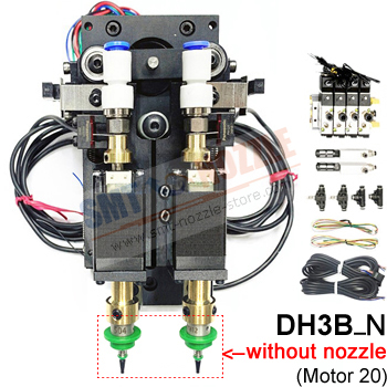 Double-Head Pick and Place Head Module DH3B_N without Juki Nozzle Move Up and Down On Z-axis