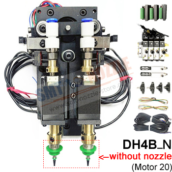 Double-Head Pick and Place Head Module DH4B_N without Juki Nozzle Move Up and Down On Z-axis