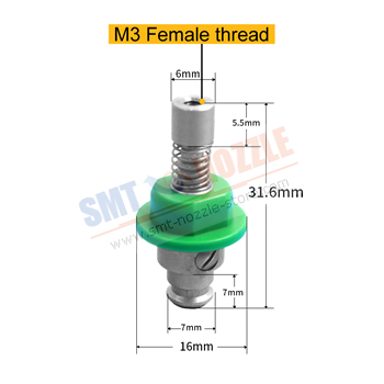 Juki Vacuum Silicone Nozzle with M3 Female Thread