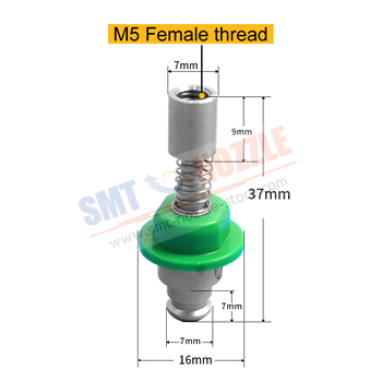 Juki Vacuum Silicone Nozzle with M5 Female Thread