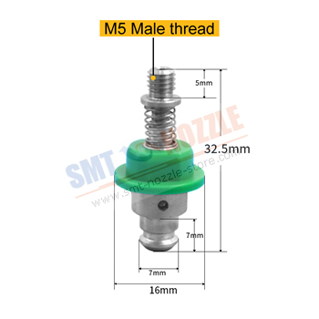Juki Vacuum Silicone Nozzle with M5 Male Thread