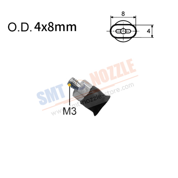 4x8mm Oval Vacuum Pads for Juki Customized Vacuum Suction Cup Nozzles