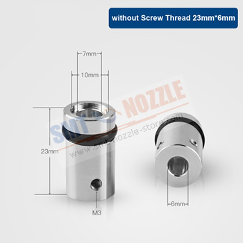 23mm*6mm Juki Nozzle Connector without Screw Thread Aluminum