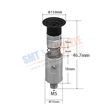 &oslash;13.0mm Strong Manipulator Vacuum Silicone Nozzle with Male Thread Suction Cup (Threaded joint, Detachable)