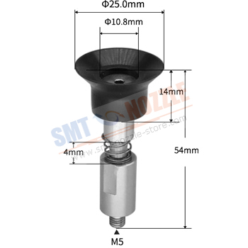 &oslash;25.0mm Strong Manipulator Vacuum Silicone Nozzle with Male Thread Suction Cup (Threaded joint, Detachable)