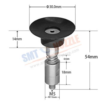 &oslash;30.0mm Strong Manipulator Vacuum Silicone Nozzle with Male Thread Suction Cup (Threaded joint, Detachable)