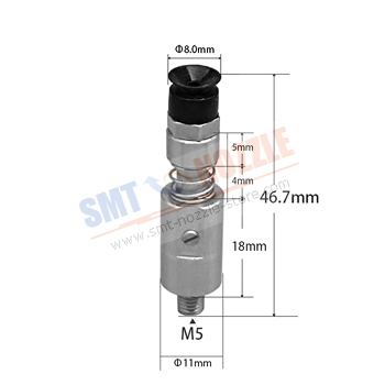 &oslash;8.0mm Strong Manipulator Vacuum Silicone Nozzle with Male Thread Suction Cup (Threaded joint, Detachable)