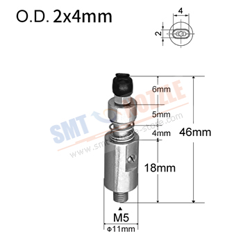 Strong Manipulator Vacuum Silicone Nozzle with Oval Vacuum Pad (2x4mm)