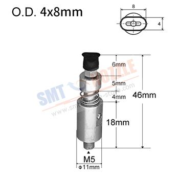 Strong Manipulator Vacuum Silicone Nozzle with Oval Vacuum Pad (4x8mm)