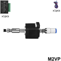 DIY Pick and Place Head Set M2VP - Strong Manipulator Vacuum Silicone Nozzle with Oval Vacuum Pad(Diameter of Pad: 2x4mm, 4x8mm, 4x10mm, 4x20mm, 4x30mm) + Hollow Shaft Stepper Motor Nema 11(28x28x34mm) + 6mm/4mm KSH Trachea Rotary Joint M5 + Motor Driver