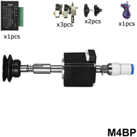 DIY Pick and Place Head Set M4BP - Strong Manipulator Vacuum Silicone Nozzle with Single Bellows Pad(Diameter of Pad: ø15.0mm, ø20.0mm, ø25.0mm, ø30.0mm, ø35.0mm, ø40.0mm) + Hollow Shaft Stepper Motor Nema 11(28x28x34mm) + 6mm/4mm KSH Trachea Rotary Joint M5 + Motor Driver + Vacuum Ejector ASSY