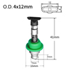 Juki Vacuum Suction Cup Nozzles with Oval Vacuum Pads (4x12mm)