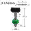 Juki Vacuum Suction Cup Nozzles with Oval Vacuum Pads (4x20mm)