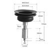 Strong Manipulator Vacuum Silicone Cup Nozzles with Single Bellows Pad (&oslash;40.0mm)