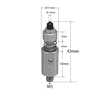 Strong Manipulator Vacuum Silicone Cup Nozzles with Male Thread Suction Cup (Threaded joint, Detachable) (&oslash;1.0mm)