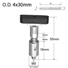Strong Manipulator Vacuum Silicone Cup Nozzles with Oval Vacuum Pads (4x30mm)